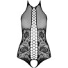 Passion - Bs094 Bodystocking Noir Taille Unique